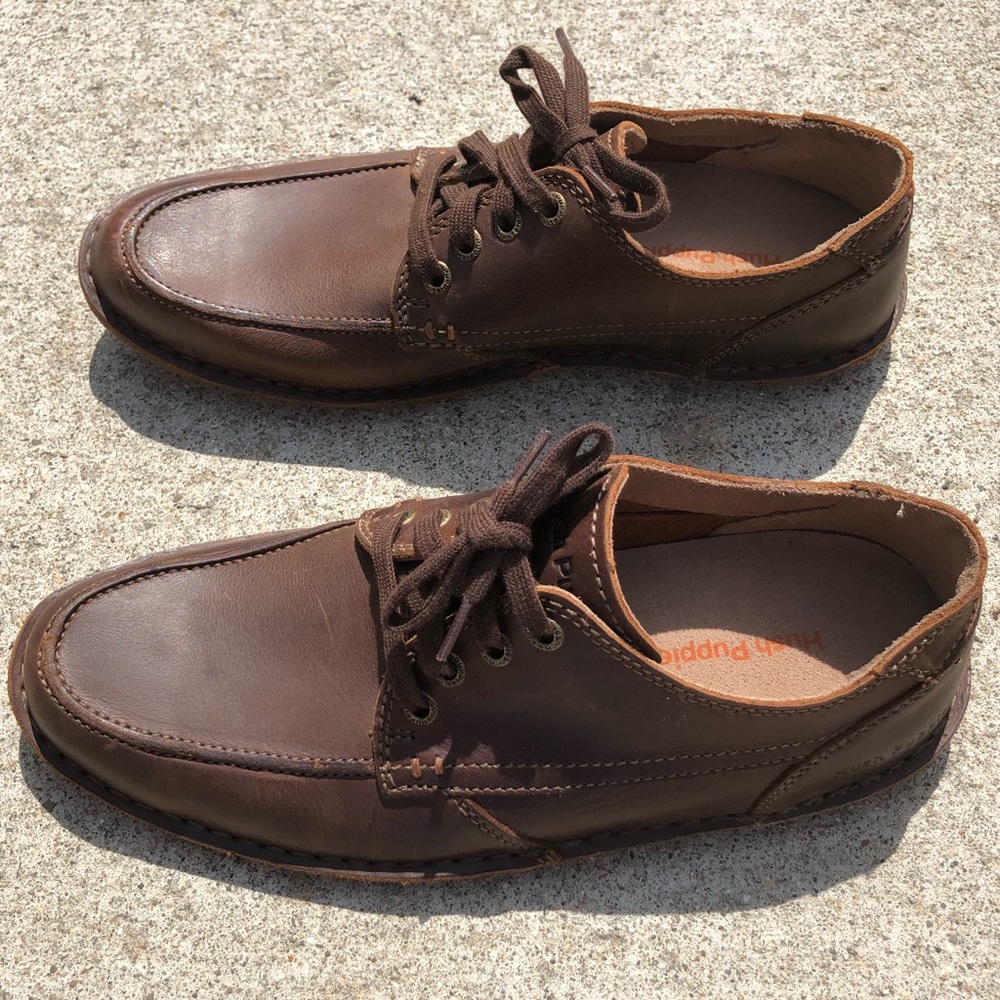 Hush Puppies Oxford Chestnut Leather Size 7 Men’s